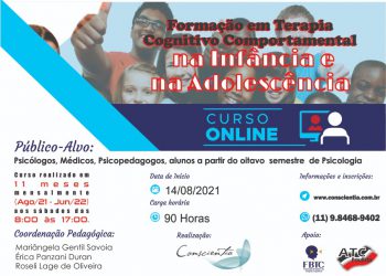 [Curso Online] Formação em Terapia Cognitivo Comportamental na Infância e Adolescência