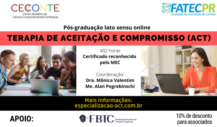 Pós-graduação em Terapia de Aceitação e Compromisso (ACT)