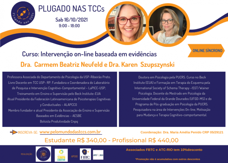 [Curso On-line] Intervenções on-line baseada em evidências – PLUGADO NAS TCCs