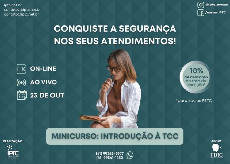 Capacite-se em Terapia Cognitiva-Comportamental no IPTC!