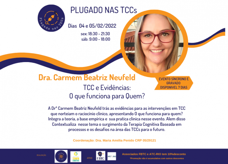 [Plugado Nas TCCs] “ TCC e evidencias: O que funciona para quem?” – com Dra. Carmem Beatriz Neufeld