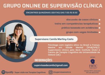 GRUPO ONLINE DE SUPERVISÃO CLÍNICA
