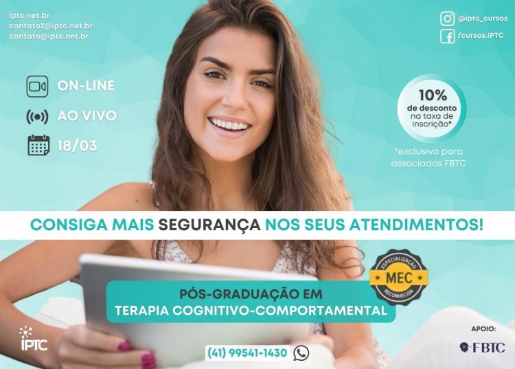 Capacite-se em Terapia Cognitivo-Comportamental no IPTC!