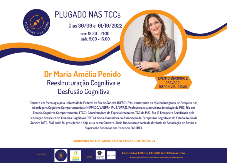 [Curso Plugados nas TCCs] Reestruturação Cognitiva e Defusão Cognitiva com Dra. Maria Amélia Penido