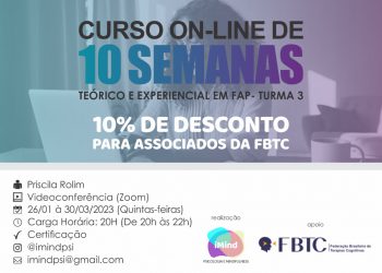 Curso Online  (teórico e experiencial)  de 10 semanas em FAP [iMind]