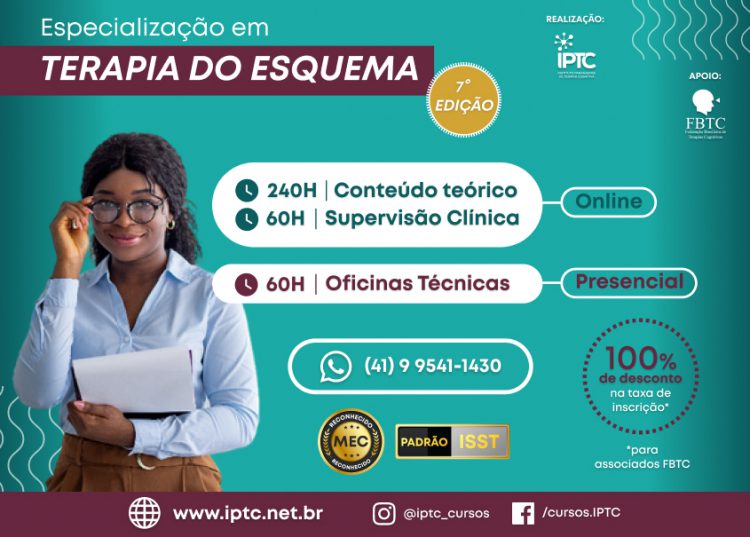 Especialização em Terapia do Esquema: matricule-se já!