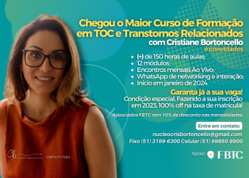 INSCRIÇÕES ABERTAS PARA O MAIOR CURSO DE FORMAÇÃO EM TOC E TRANSTORNOS RELACIONADOS DO BRASIL!