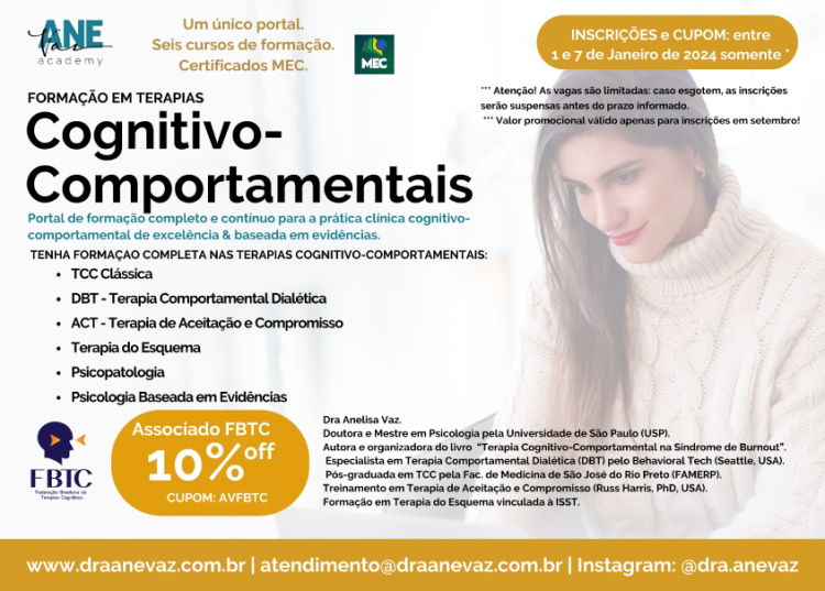Formação em Terapias Cognitivo-Comportamentais