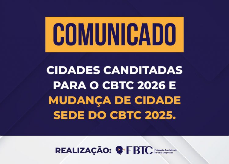 Cidades canditadas para o CBTC 2026 e mudança de cidade sede do CBTC 2025.