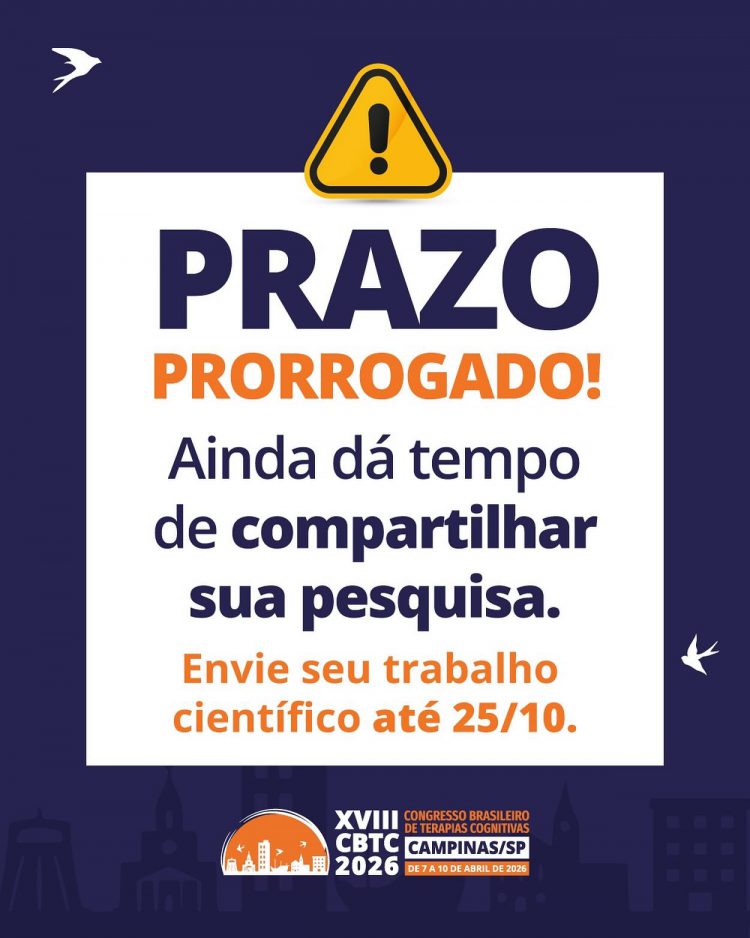 Prazo Prorrogado! Submissão de Trabalhos Científicos CBTC 2026
