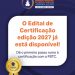 EDITAL DE CERTIFICAÇÃO DE TERAPEUTAS COGNITIVOS NO BRASIL – Edição 2027